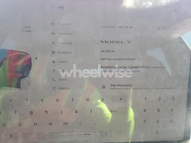 Photo 9 of 2023 TESLA MODEL Y (VIN 7SAYGDEE6PA099817)