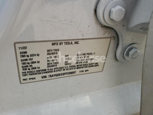 Photo 6 of 2023 TESLA MODEL Y (VIN 7SAYGDEE6PF599897)