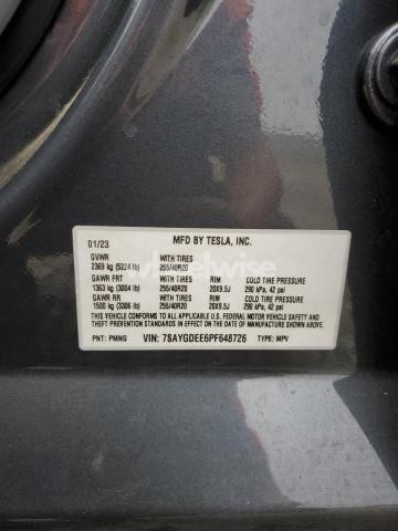 Photo 4 of 2023 TESLA MODEL Y (VIN 7SAYGDEE6PF648726)