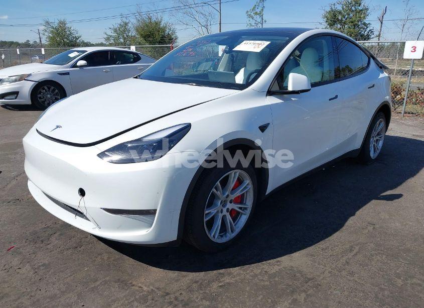 Photo 2 of 2023 Tesla Model Y AWD/LONG RANGE DUAL MOTOR ALL-WHEEL DRIVE (VIN 7SAYGDEE6PF873695)
