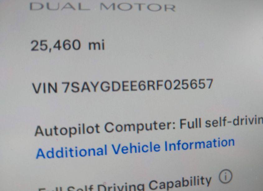 Photo 9 of 2024 Tesla Model Y LONG RANGE DUAL MOTOR ALL-WHEEL DRIVE (VIN 7SAYGDEE6RF025657)