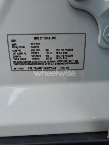 Photo 4 of 2025 TESLA MODEL Y (VIN 7SAYGDEE6SF220440)