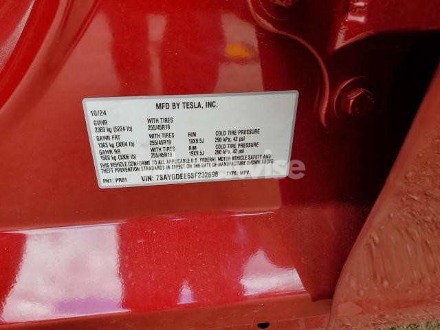 Photo 12 of 2025 TESLA MODEL Y (VIN 7SAYGDEE6SF232698)