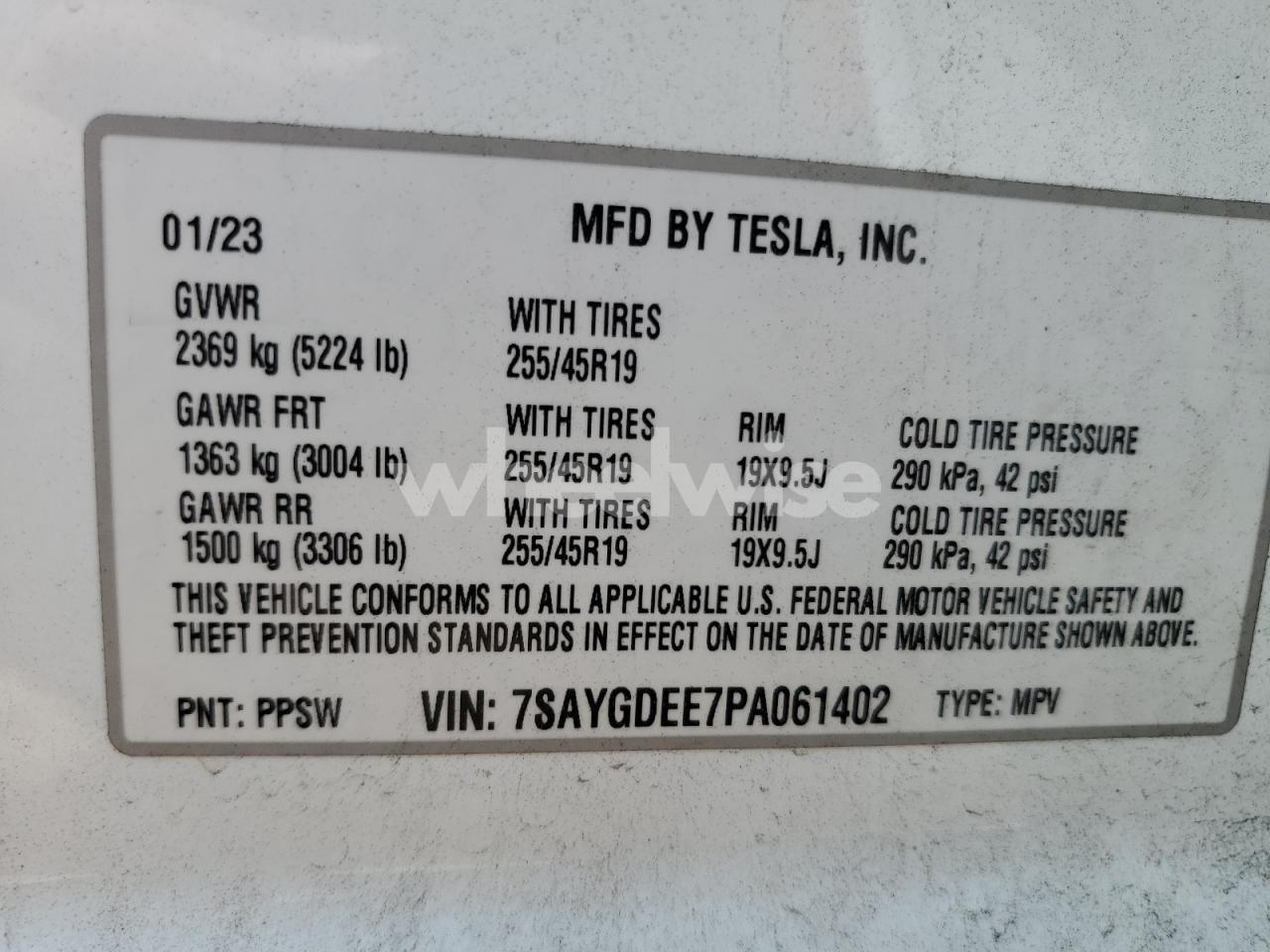 Photo 13 of 2023 TESLA MODEL Y (VIN 7SAYGDEE7PA061402)