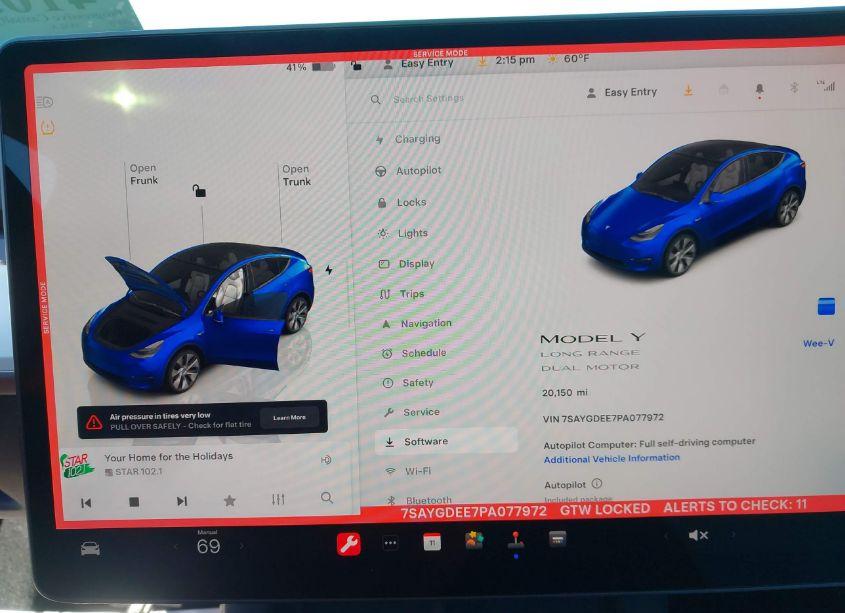 Photo 7 of 2023 Tesla Model Y AWD/LONG RANGE DUAL MOTOR ALL-WHEEL DRIVE (VIN 7SAYGDEE7PA077972)