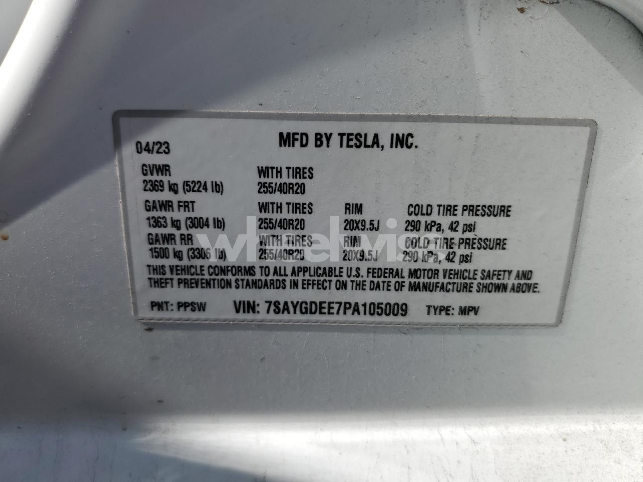Photo 12 of 2023 TESLA MODEL Y (VIN 7SAYGDEE7PA105009)