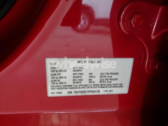 Photo 4 of 2023 TESLA MODEL Y (VIN 7SAYGDEE7PF604136)