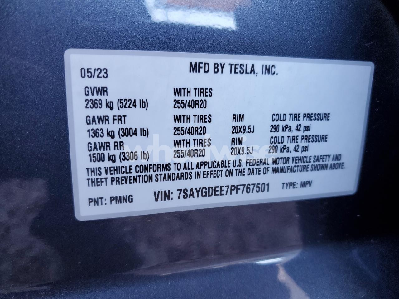 Photo 13 of 2023 TESLA MODEL Y (VIN 7SAYGDEE7PF767501)