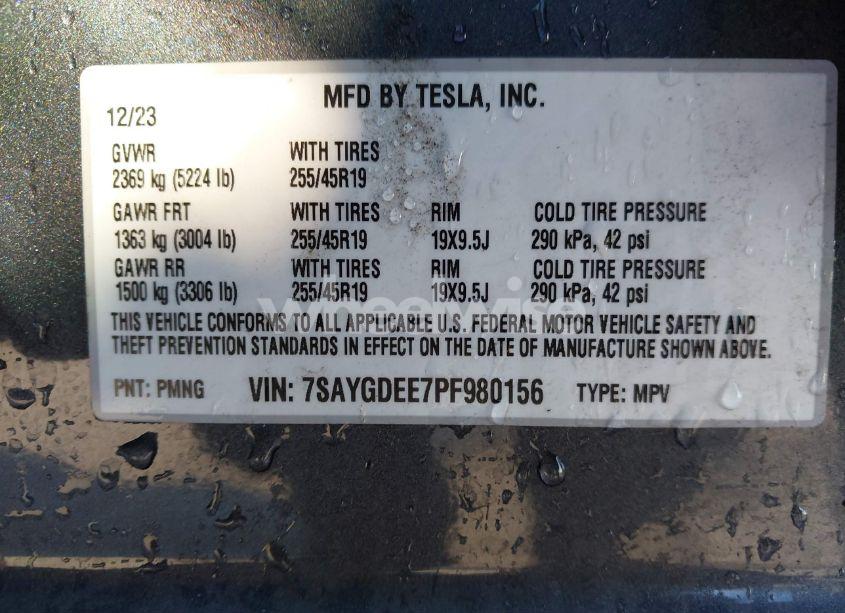 Photo 8 of 2023 Tesla Model Y (VIN 7SAYGDEE7PF980156)