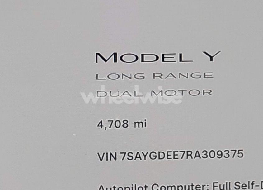 Photo 15 of 2024 Tesla Model Y LONG RANGE DUAL MOTOR ALL-WHEEL DRIVE (VIN 7SAYGDEE7RA309375)