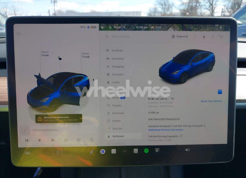 Photo 7 of 2024 Tesla Model Y LONG RANGE DUAL MOTOR ALL-WHEEL DRIVE (VIN 7SAYGDEE7RA309375)