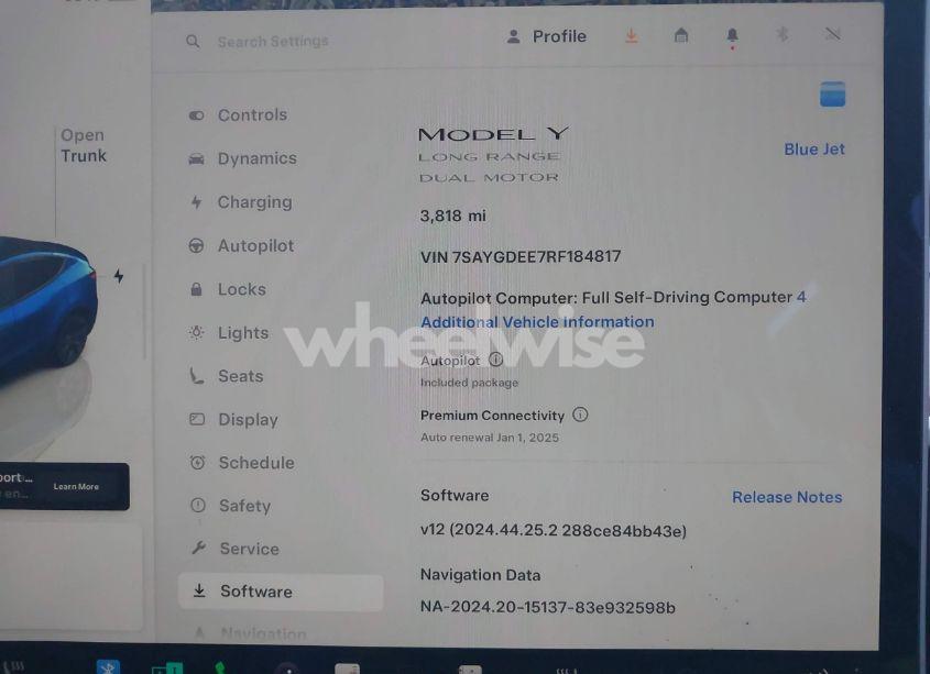 Photo 7 of 2024 Tesla Model Y LONG RANGE DUAL MOTOR ALL-WHEEL DRIVE (VIN 7SAYGDEE7RF184817)