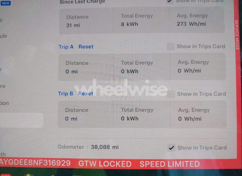 Photo 12 of 2022 Tesla Model Y LONG RANGE DUAL MOTOR ALL-WHEEL DRIVE (VIN 7SAYGDEE8NF316929)