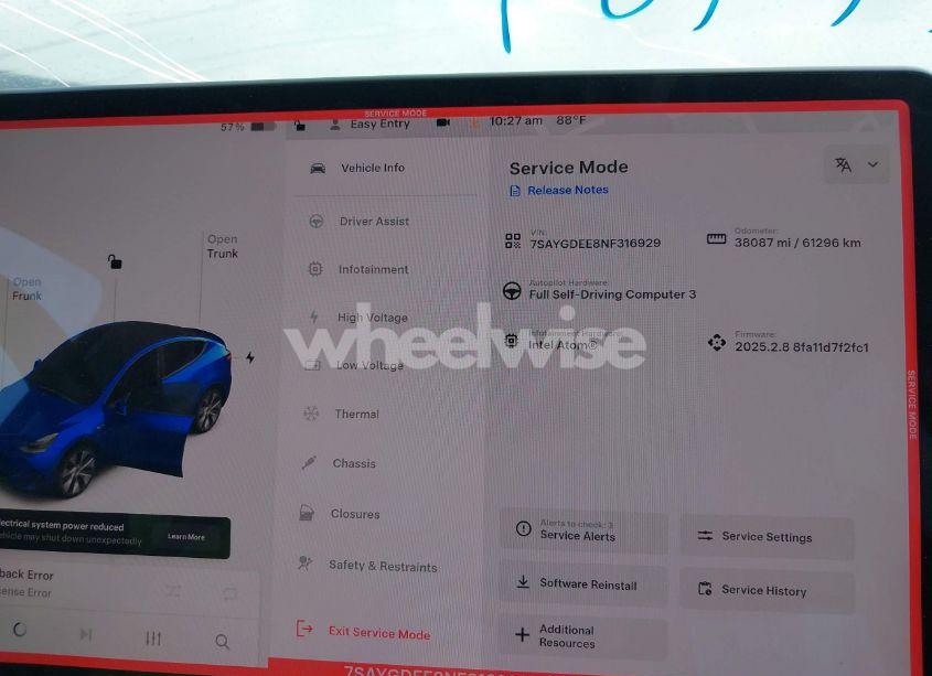 Photo 14 of 2022 Tesla Model Y LONG RANGE DUAL MOTOR ALL-WHEEL DRIVE (VIN 7SAYGDEE8NF316929)