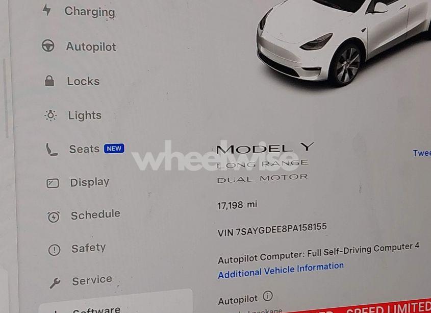 Photo 15 of 2023 Tesla Model Y AWD/LONG RANGE DUAL MOTOR ALL-WHEEL DRIVE (VIN 7SAYGDEE8PA158155)