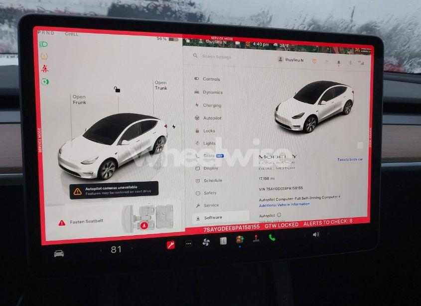 Photo 7 of 2023 Tesla Model Y AWD/LONG RANGE DUAL MOTOR ALL-WHEEL DRIVE (VIN 7SAYGDEE8PA158155)