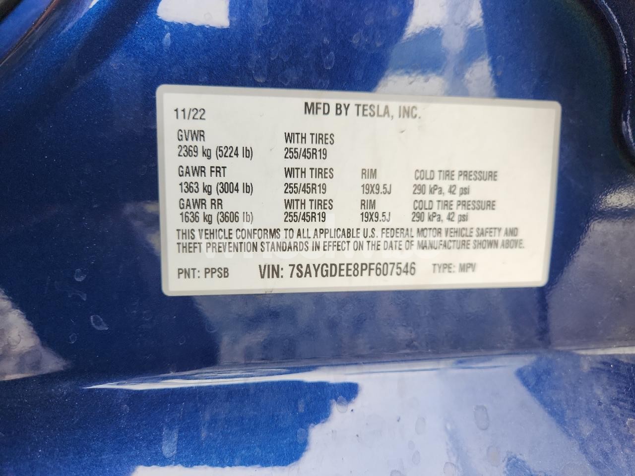 Photo 13 of 2023 TESLA MODEL Y (VIN 7SAYGDEE8PF607546)