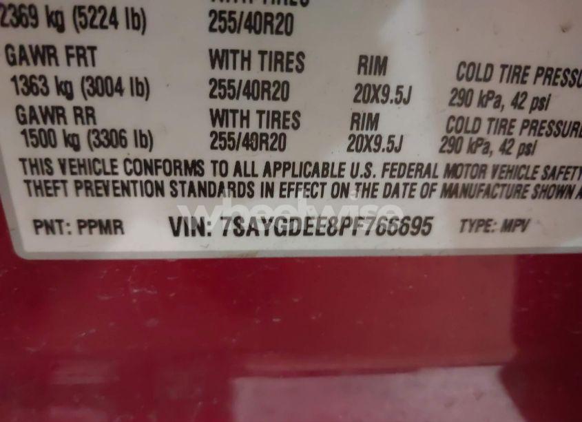 Photo 9 of 2023 Tesla Model Y AWD/LONG RANGE DUAL MOTOR ALL-WHEEL DRIVE (VIN 7SAYGDEE8PF766695)