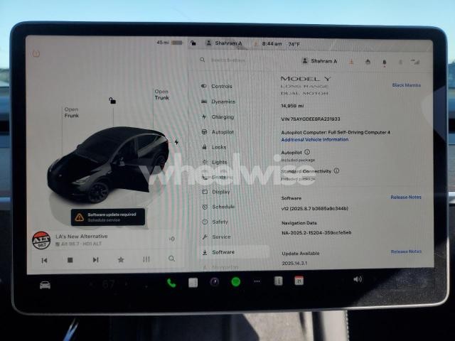 Photo 11 of 2024 TESLA MODEL Y (VIN 7SAYGDEE8RA231933)