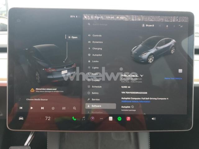 Photo 9 of 2024 TESLA MODEL Y (VIN 7SAYGDEE8RA233228)