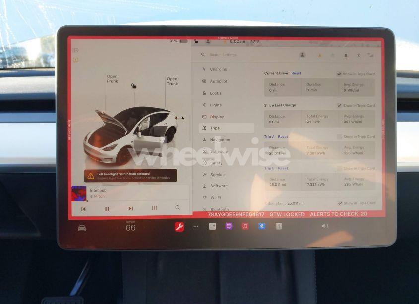 Photo 7 of 2022 Tesla Model Y LONG RANGE DUAL MOTOR ALL-WHEEL DRIVE (VIN 7SAYGDEE9NF564817)