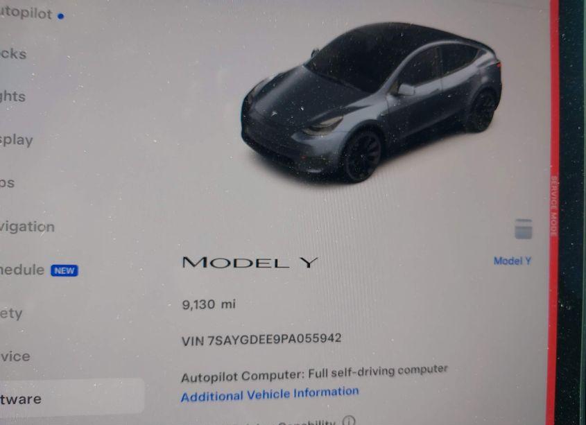 Photo 7 of 2023 Tesla Model Y AWD/LONG RANGE DUAL MOTOR ALL-WHEEL DRIVE (VIN 7SAYGDEE9PA055942)