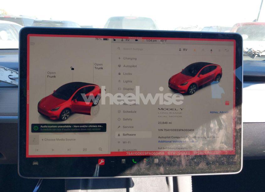 Photo 7 of 2023 Tesla Model Y AWD/LONG RANGE DUAL MOTOR ALL-WHEEL DRIVE (VIN 7SAYGDEE9PA060459)