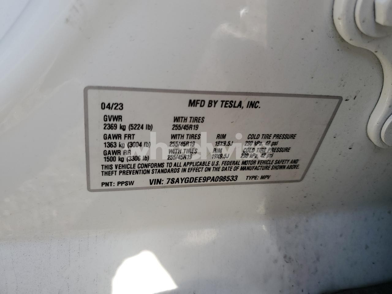 Photo 14 of 2023 TESLA MODEL Y (VIN 7SAYGDEE9PA098533)