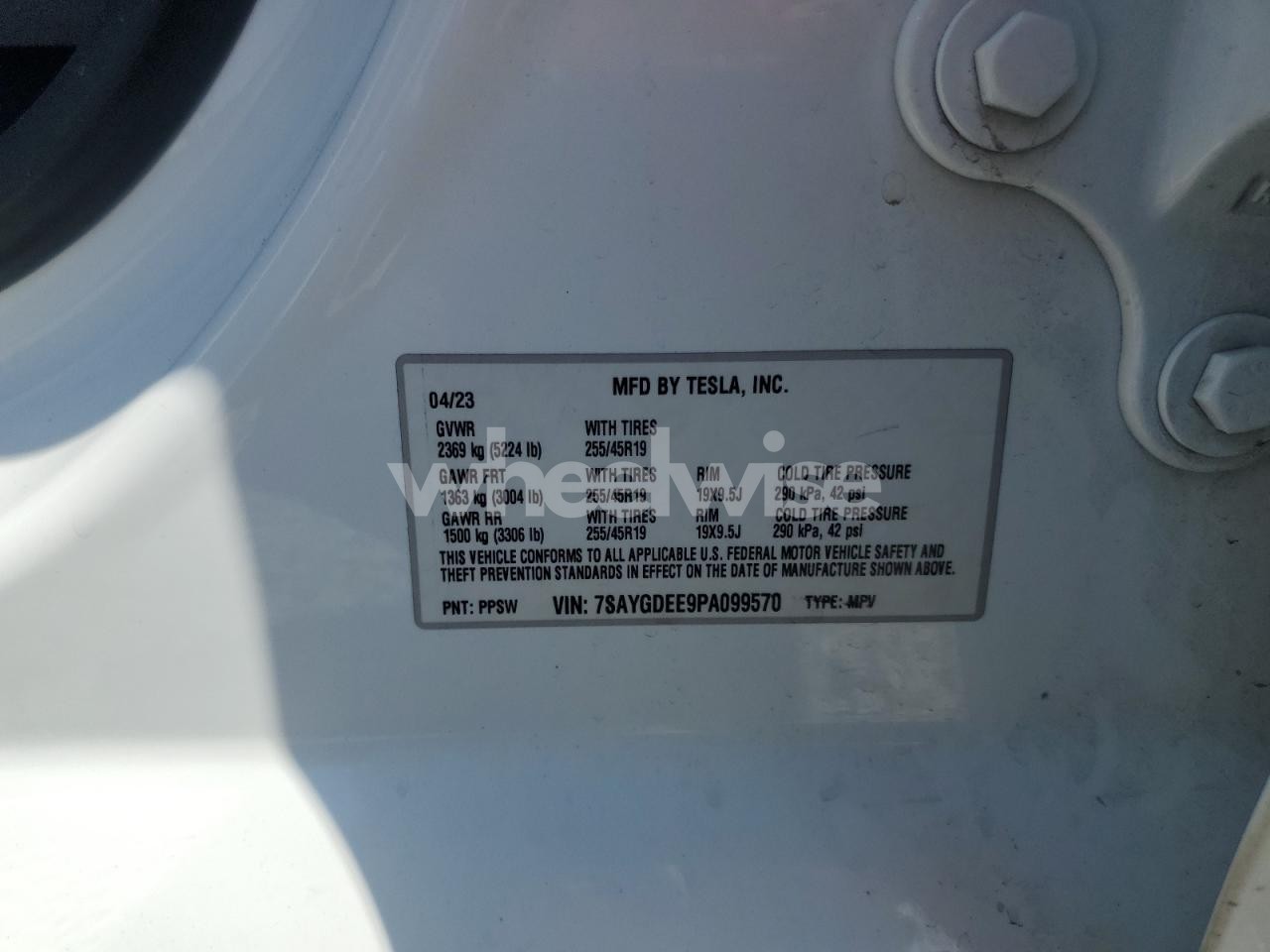 Photo 12 of 2023 TESLA MODEL Y (VIN 7SAYGDEE9PA099570)