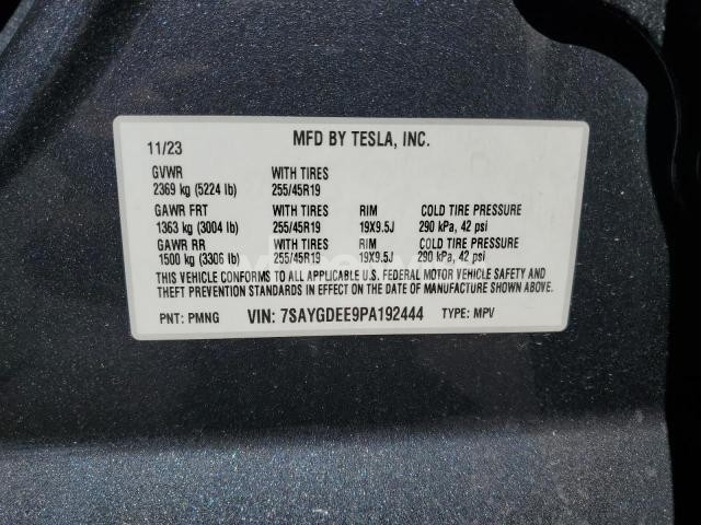 Photo 2 of 2023 TESLA MODEL Y (VIN 7SAYGDEE9PA192444)