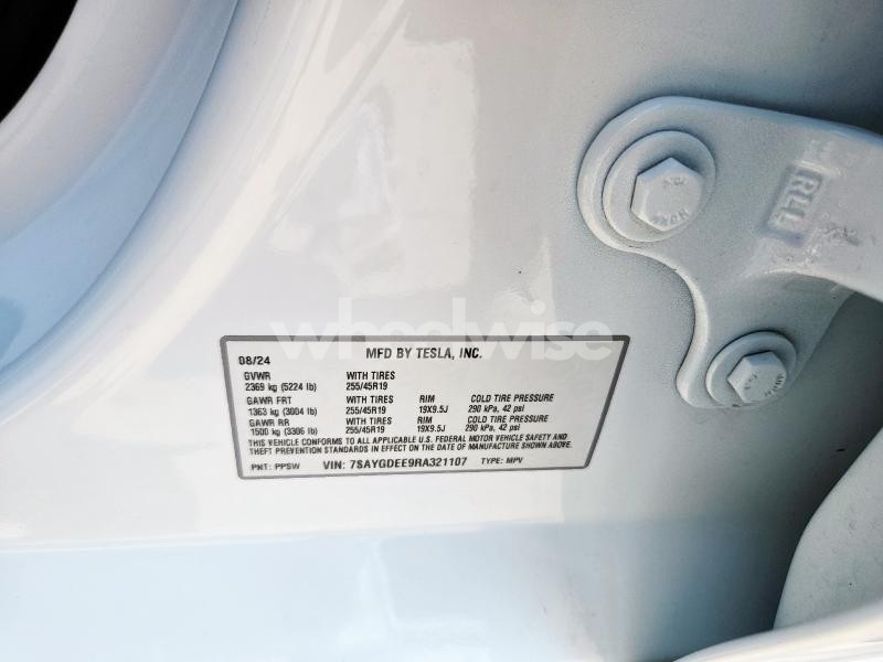 Photo 14 of 2024 TESLA MODEL Y (VIN 7SAYGDEE9RA321107)