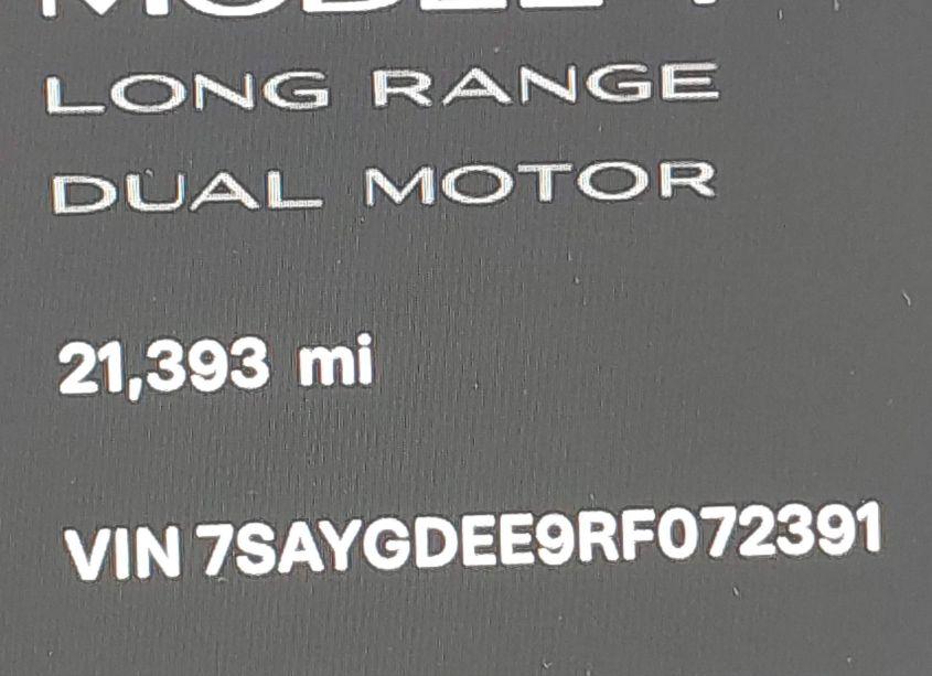 Photo 14 of 2024 Tesla Model Y LONG RANGE DUAL MOTOR ALL-WHEEL DRIVE (VIN 7SAYGDEE9RF072391)