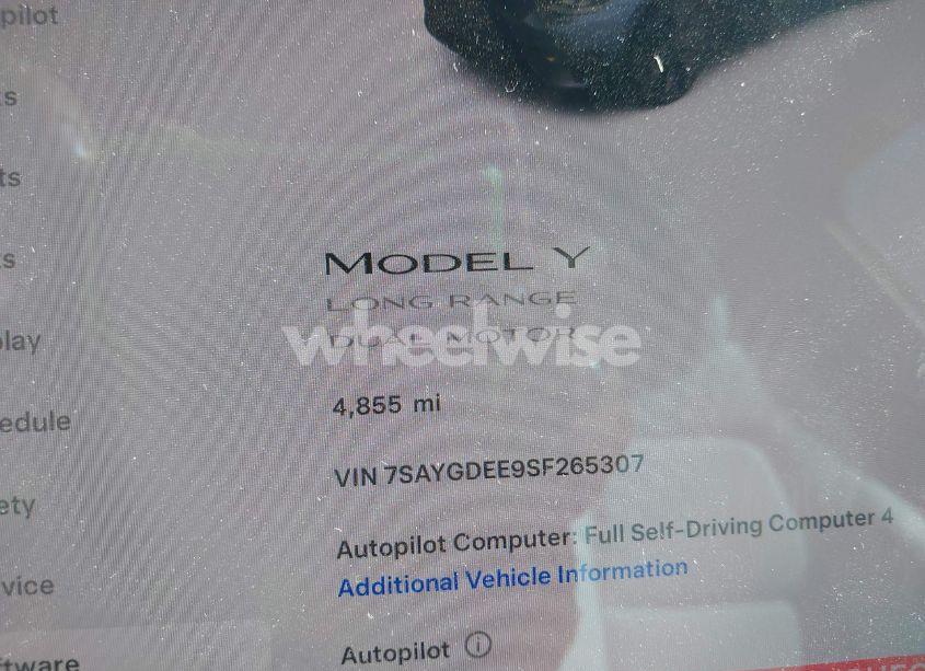 Photo 7 of 2025 Tesla Model Y LONG RANGE DUAL MOTOR ALL-WHEEL DRIVE (VIN 7SAYGDEE9SF265307)
