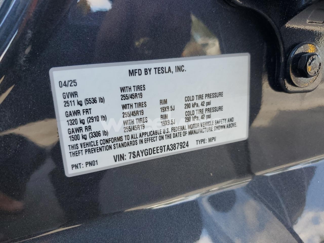 Photo 12 of 2026 TESLA MODEL Y (VIN 7SAYGDEE9TA387924)