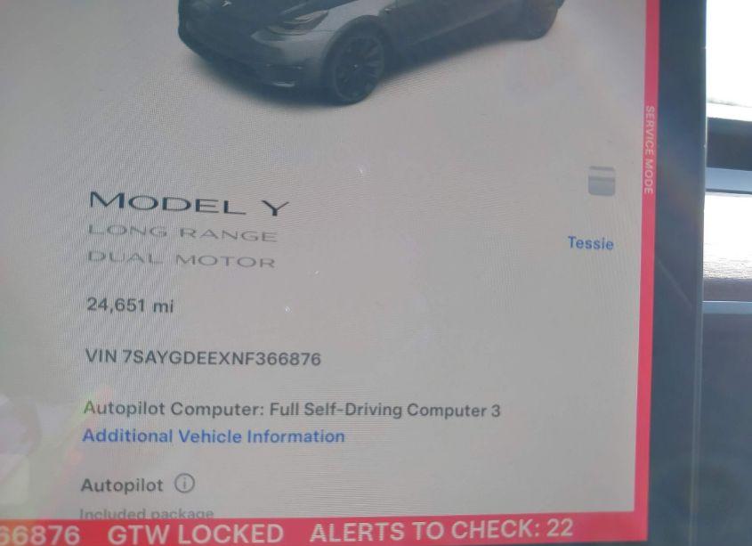 Photo 7 of 2022 Tesla Model Y (VIN 7SAYGDEEXNF366876)