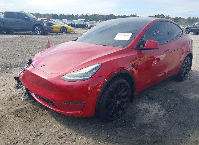 Photo 2 of 2022 Tesla Model Y LONG RANGE DUAL MOTOR ALL-WHEEL DRIVE (VIN 7SAYGDEEXNF453743)