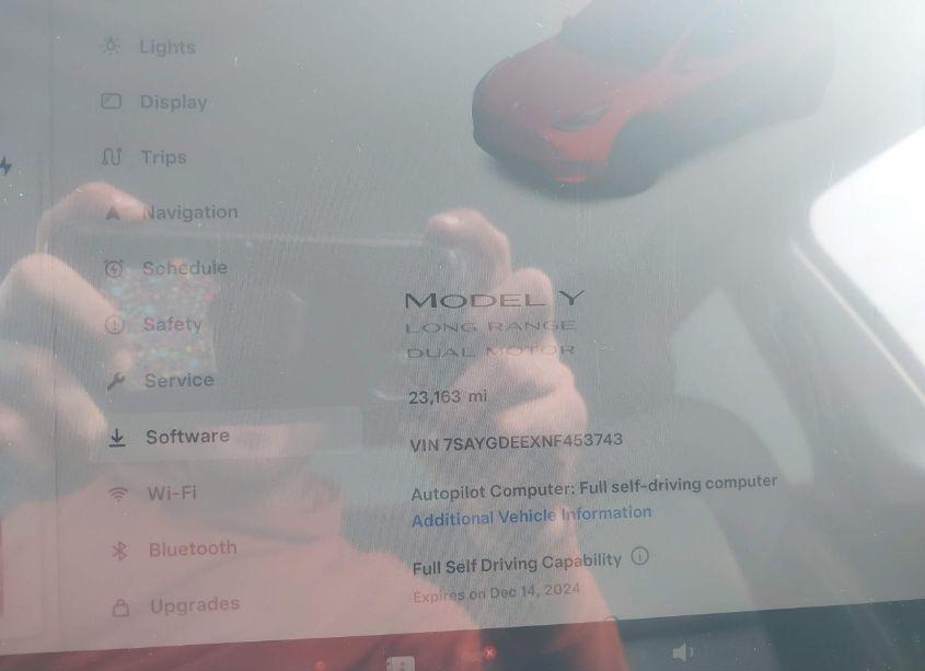 Photo 7 of 2022 Tesla Model Y LONG RANGE DUAL MOTOR ALL-WHEEL DRIVE (VIN 7SAYGDEEXNF453743)