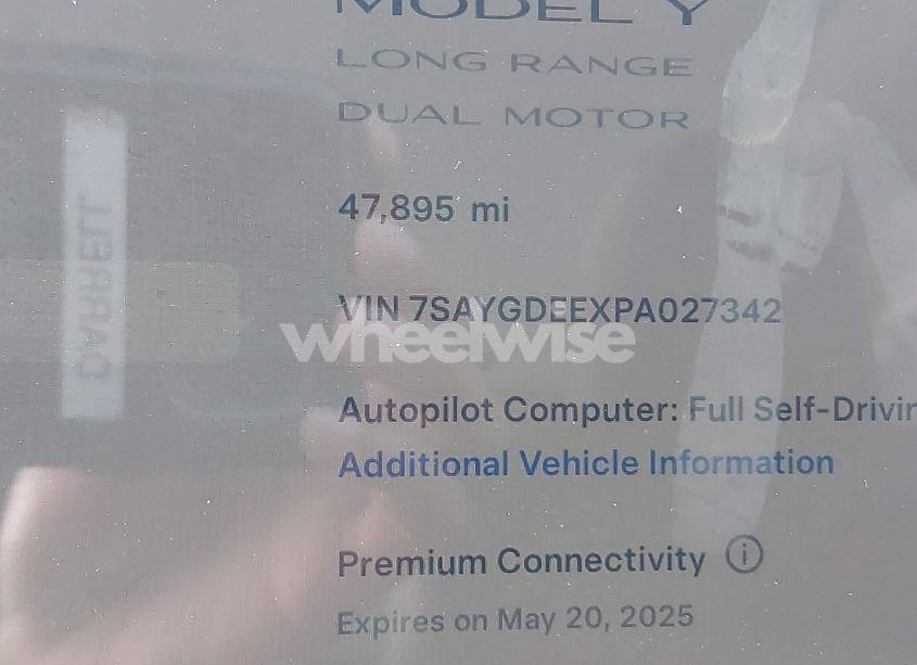 Photo 16 of 2023 Tesla Model Y AWD/LONG RANGE DUAL MOTOR ALL-WHEEL DRIVE (VIN 7SAYGDEEXPA027342)