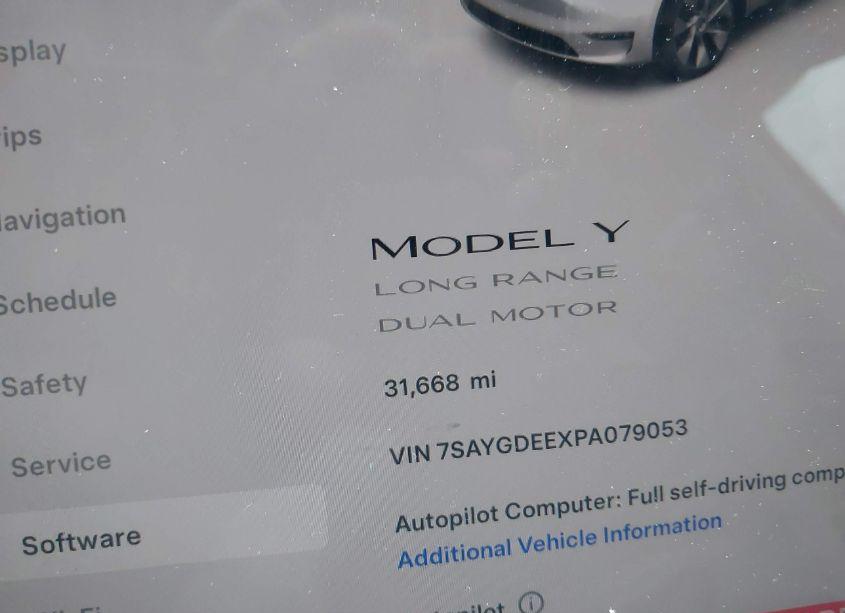 Photo 7 of 2023 Tesla Model Y AWD/LONG RANGE DUAL MOTOR ALL-WHEEL DRIVE (VIN 7SAYGDEEXPA079053)