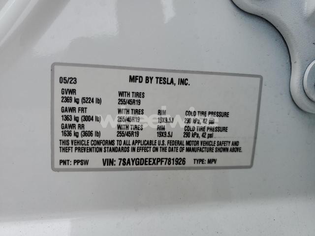 Photo 14 of 2023 TESLA MODEL Y (VIN 7SAYGDEEXPF781926)