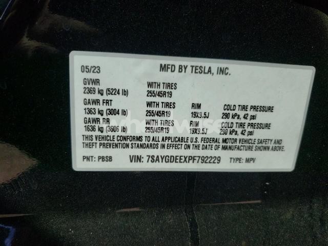 Photo 12 of 2023 TESLA MODEL Y (VIN 7SAYGDEEXPF792229)