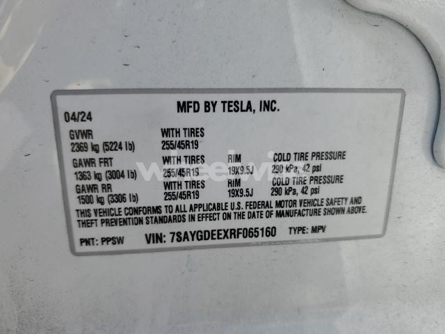 Photo 4 of 2024 TESLA MODEL Y (VIN 7SAYGDEEXRF065160)