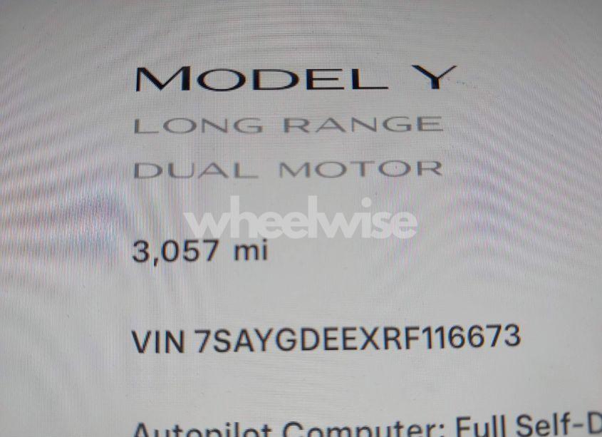 Photo 16 of 2024 Tesla Model Y LONG RANGE DUAL MOTOR ALL-WHEEL DRIVE (VIN 7SAYGDEEXRF116673)