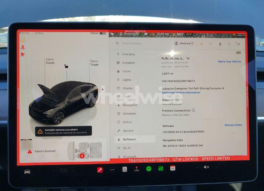 Photo 7 of 2024 Tesla Model Y LONG RANGE DUAL MOTOR ALL-WHEEL DRIVE (VIN 7SAYGDEEXRF116673)