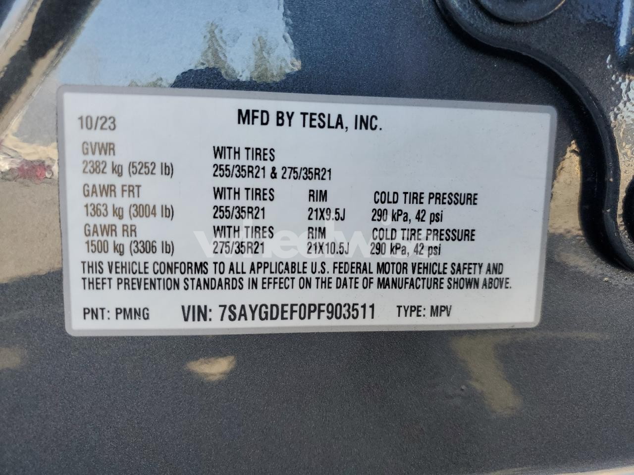 Photo 14 of 2023 TESLA MODEL Y (VIN 7SAYGDEF0PF903511)