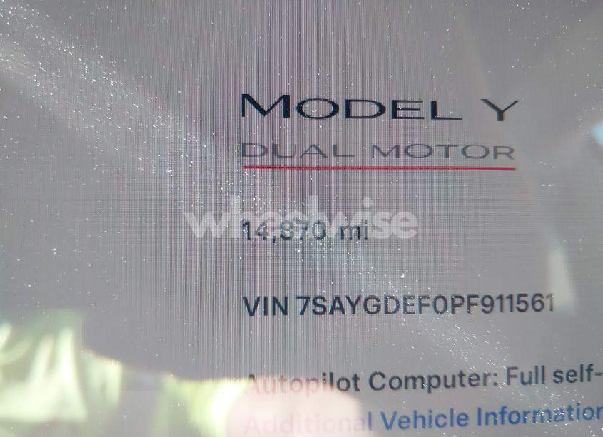 Photo 15 of 2023 Tesla Model Y PERFORMANCE DUAL MOTOR ALL-WHEEL DRIVE (VIN 7SAYGDEF0PF911561)