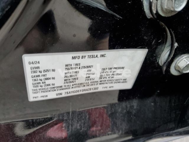 2024 TESLA MODEL Y (VIN 7SAYGDEF0RA281380) main photo