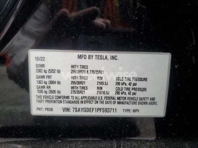 Photo 7 of 2023 TESLA MODEL Y (VIN 7SAYGDEF1PF593711)