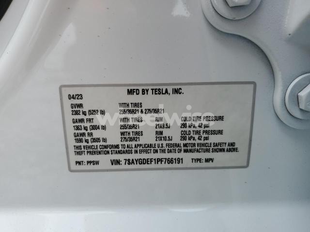 Photo 6 of 2023 TESLA MODEL Y (VIN 7SAYGDEF1PF766191)