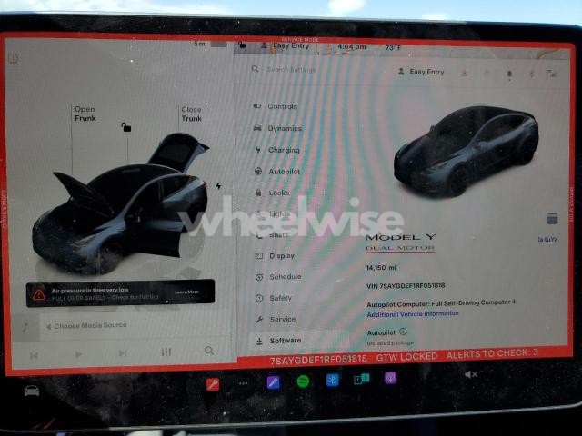 Photo 13 of 2024 TESLA MODEL Y (VIN 7SAYGDEF1RF051818)